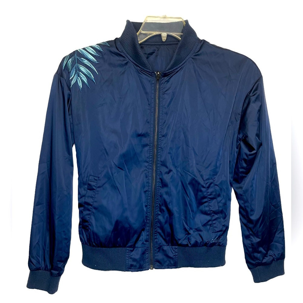 Marine Layer Navy Blue Bomber Jacket